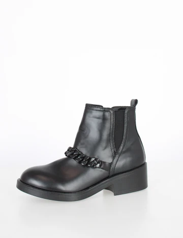 Botine House Brand, negru
