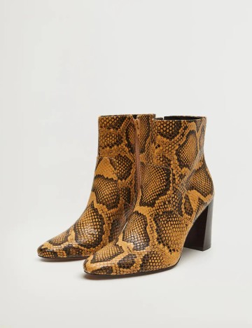 Botine Mango, imprimeu sarpe