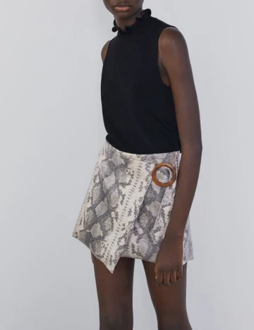 Fusta pantalon Zara, imprimeu sarpe