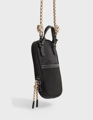 Geanta pentru telefon Stradivarius, negru Negru