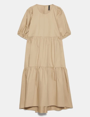 Rochie medie Zara, bej Crem