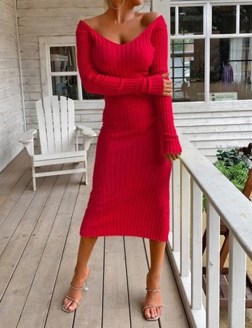 Rochie medie SHEIN, rosu