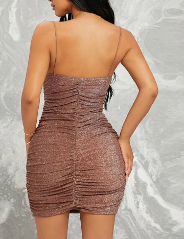 Rochie scurta SHEIN, maro