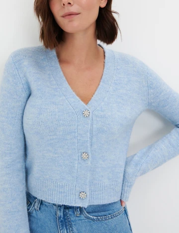 Cardigan Sinsay, bleu