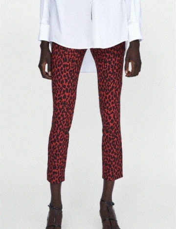 Blugi Zara, negru/rosu