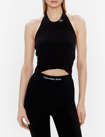 Top Calvin Klein Jeans, negru