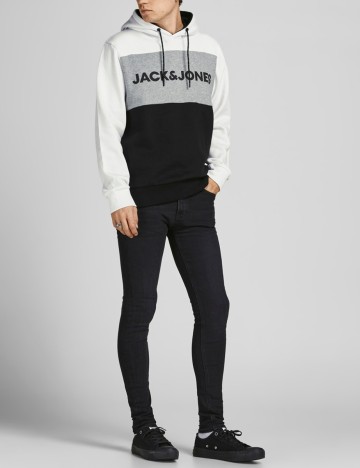 Hanorac Jack&Jones, negru/alb