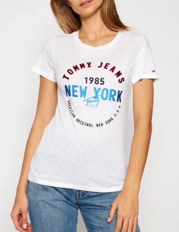 Tricou Tommy Jeans, alb