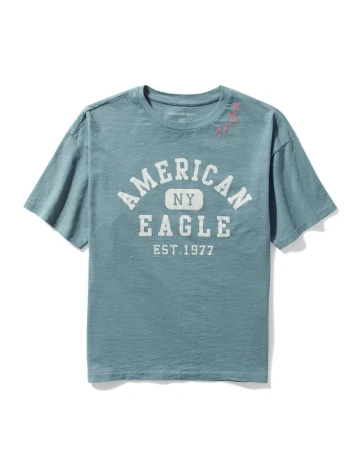Tricou American Eagle, turcoaz Verde