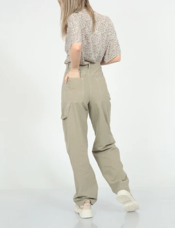 Pantaloni Vero Moda, bej Crem