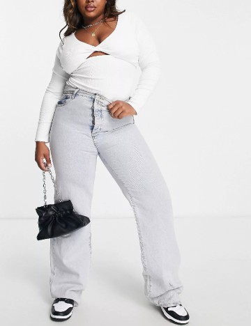 Bluza Plus Size ASOS, alb